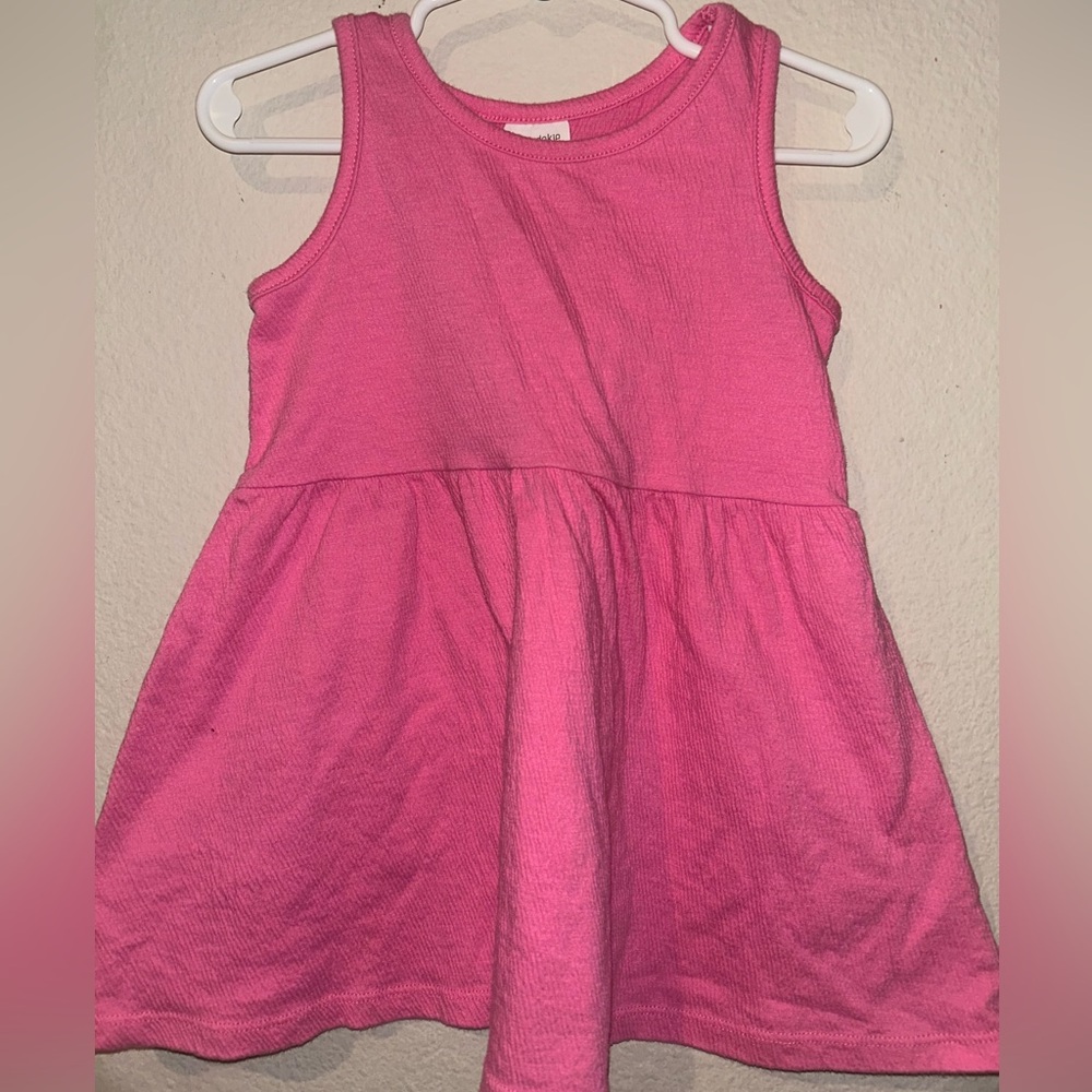 okie dokie Pink Tank Dress for Girls